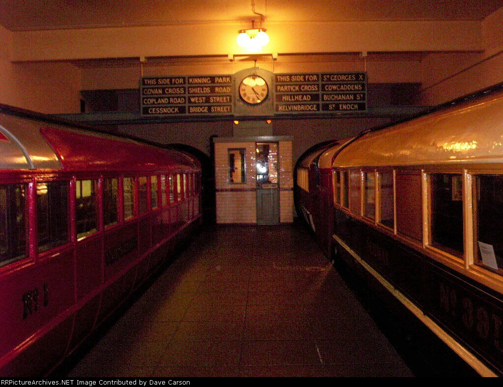The Old Glasgow Subway reconstructed at the former Museum of Transport, Kelvin Hall